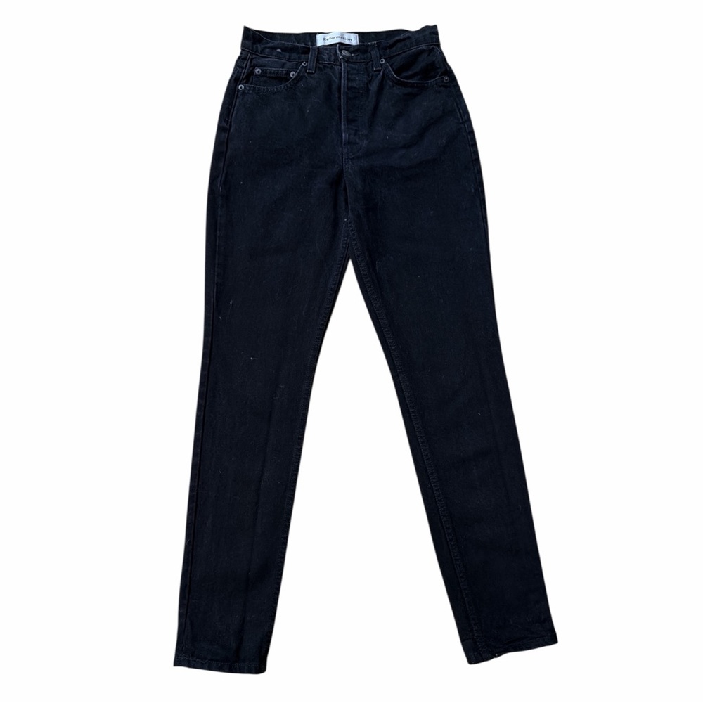 Reformation Melissa High & Skinny Black Jeans